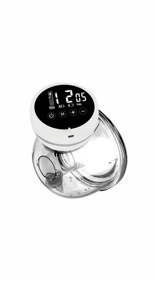 Digital kitchen timer with glass container on a white background